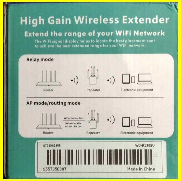 Long Range 1200Mbps 2.4G 5G Dual Band Wireless Internet WiFi Repeater - Picture 4 of 7